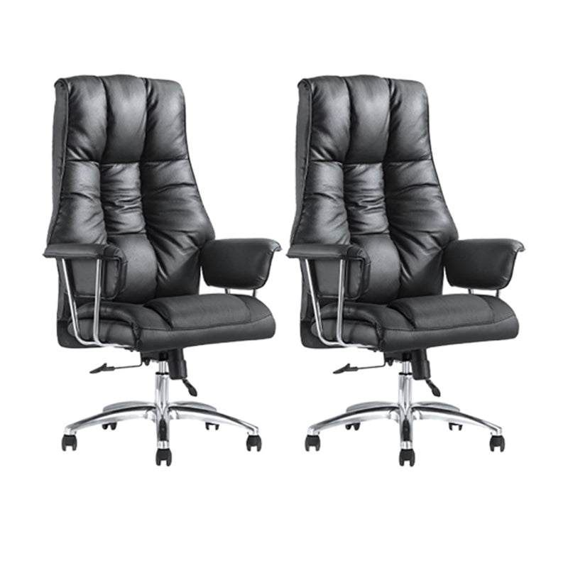 Contemporary Arm Chair Black Adjustable Seat Height Office Chair
