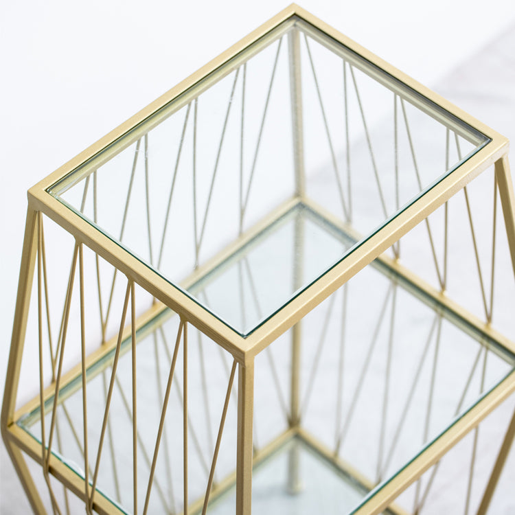 Modern Metal Bookshelf Geometric Vertical Closed Back Bookcase