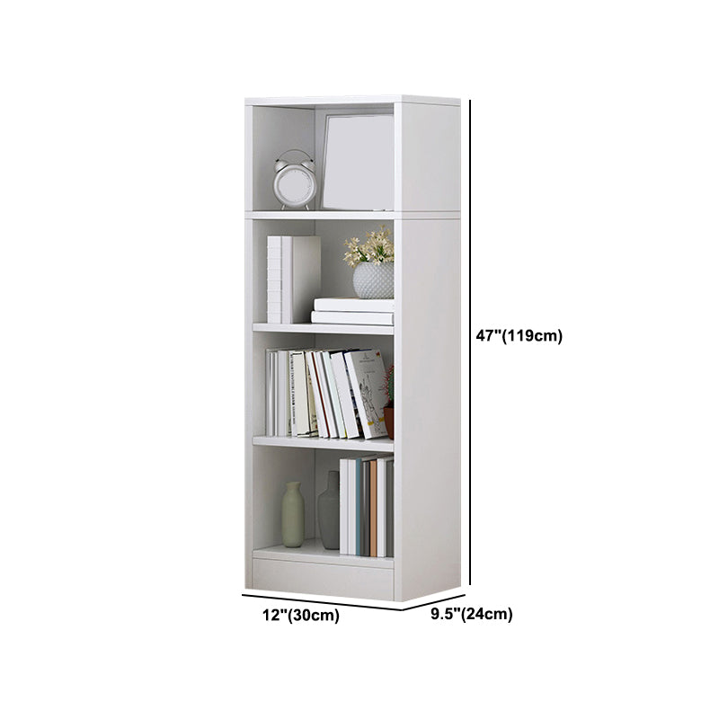 Modern Corner Wooden Shelf Bookcase Closed Back Book Shelf for Study Room