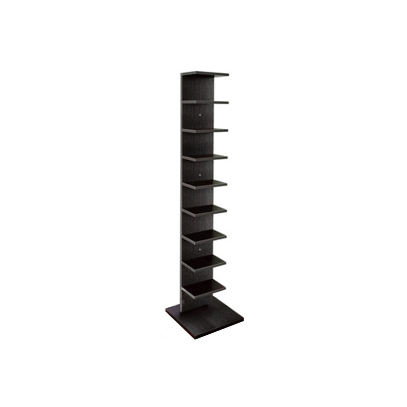 Contemporary Vertical Wooden Book Shelf Closed Back Home Shelf Bookcase