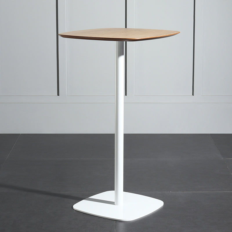 Industrial Square Bar Table 40.5-inch Height Artificial Wood Bistro Table with Pedestal