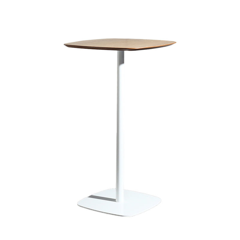 Industrial Square Bar Table 40.5-inch Height Artificial Wood Bistro Table with Pedestal