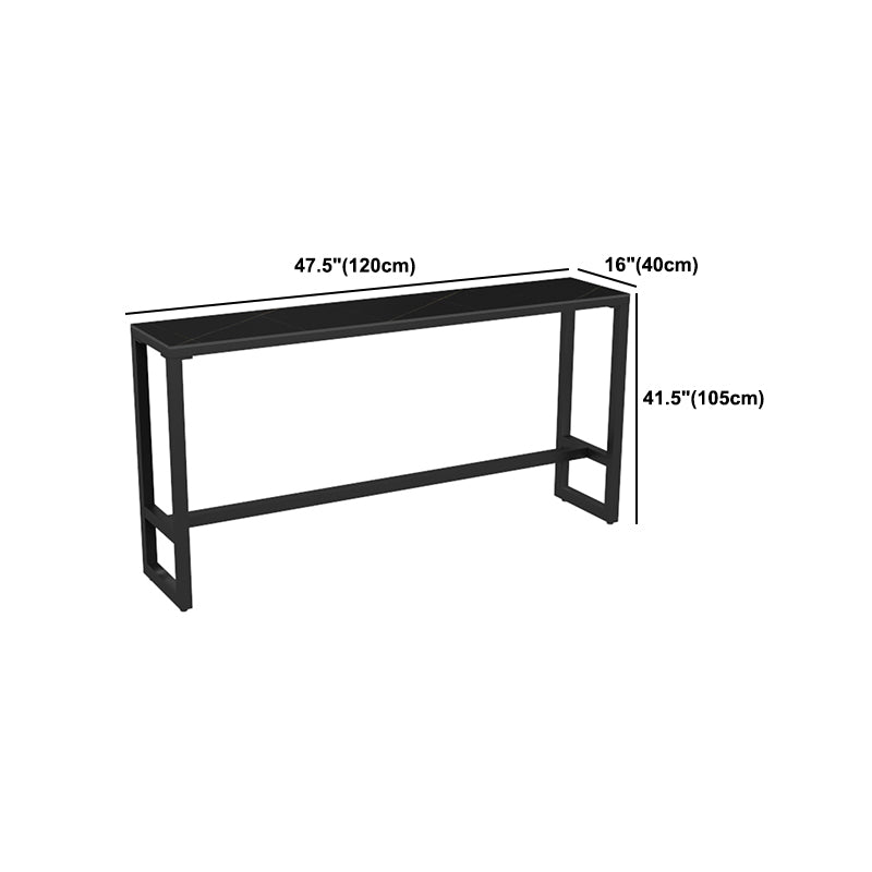 Black Sintered Stone Bar Table Dining Table for Kitchen Living Room Coffee Room