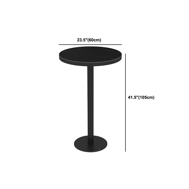 Black Sintered Stone Bar Table Dining Table for Kitchen Living Room Coffee Room