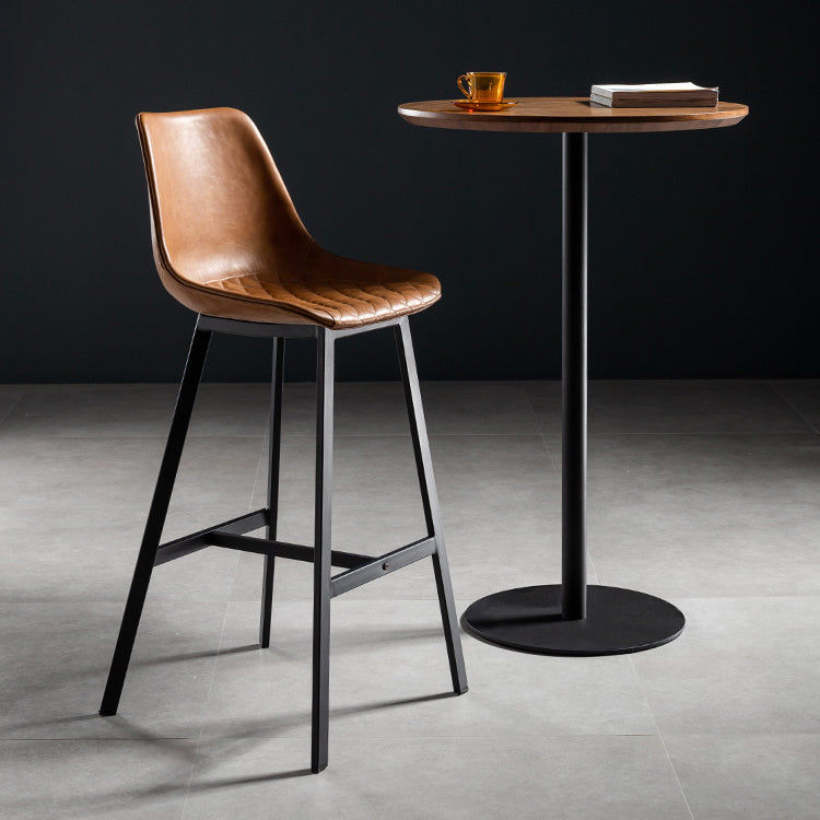 41.3"H Modern Pub Table Solid Wood Bar Height Round Bar Table