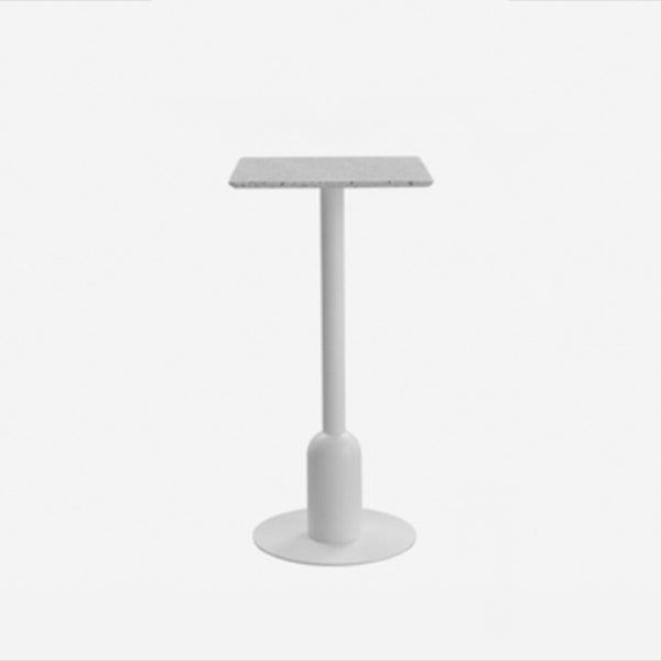 Industrial Style Bar Table Stone Pedestal Base Bar Dining Table for Indoor