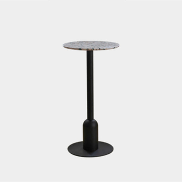 Industrial Style Bar Table Stone Pedestal Base Bar Dining Table for Indoor