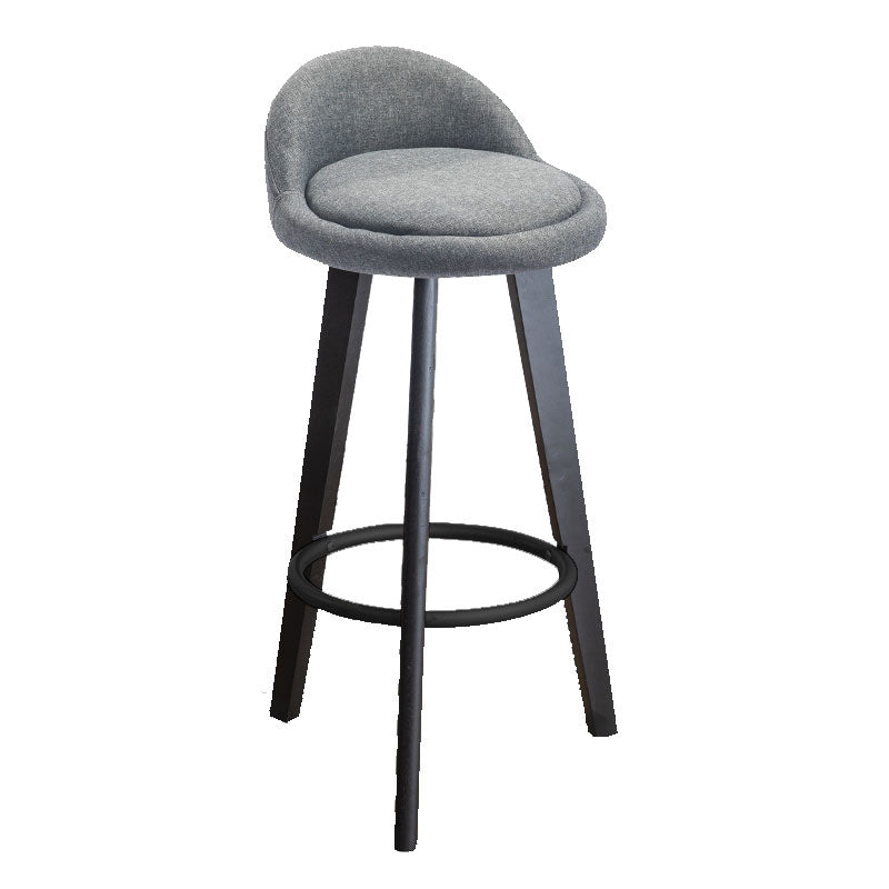 Low Back Armless Counter Stool Modern Bucket Seat Bar Chair with Footrest