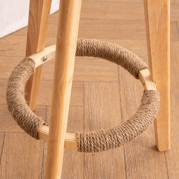 Low Back Armless Counter Stool Modern Bucket Seat Bar Chair with Footrest