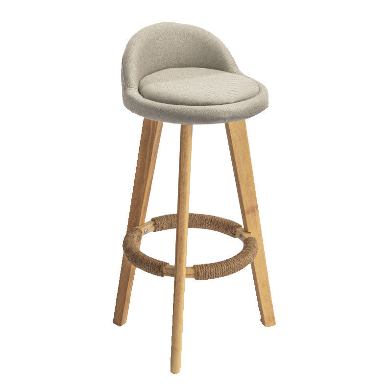 Low Back Armless Counter Stool Modern Bucket Seat Bar Chair with Footrest