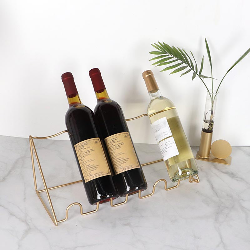 Modern Countertop Wine Bottle Rack Metal Stackable Wine Bottle Holder