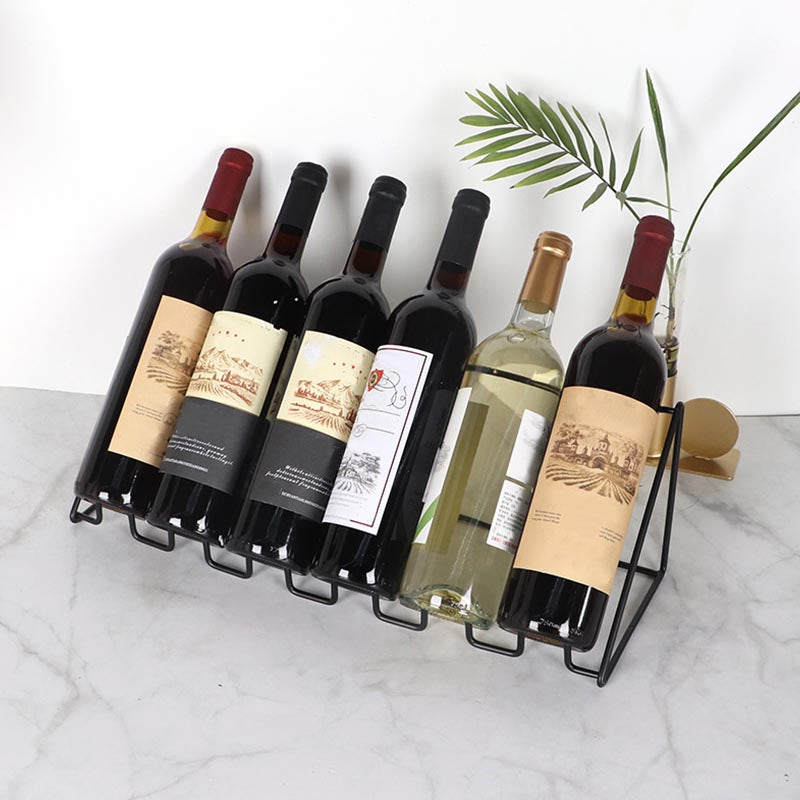 Modern Countertop Wine Bottle Rack Metal Stackable Wine Bottle Holder