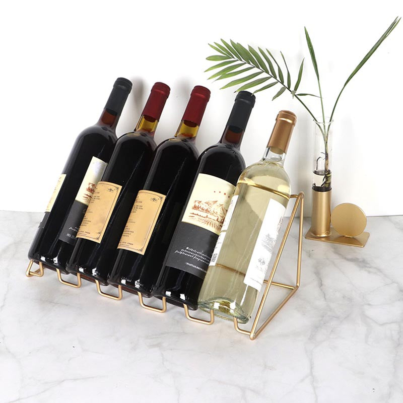 Modern Countertop Wine Bottle Rack Metal Stackable Wine Bottle Holder