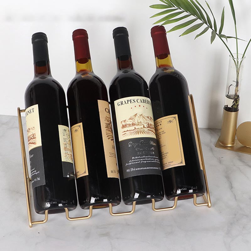 Modern Countertop Wine Bottle Rack Metal Stackable Wine Bottle Holder