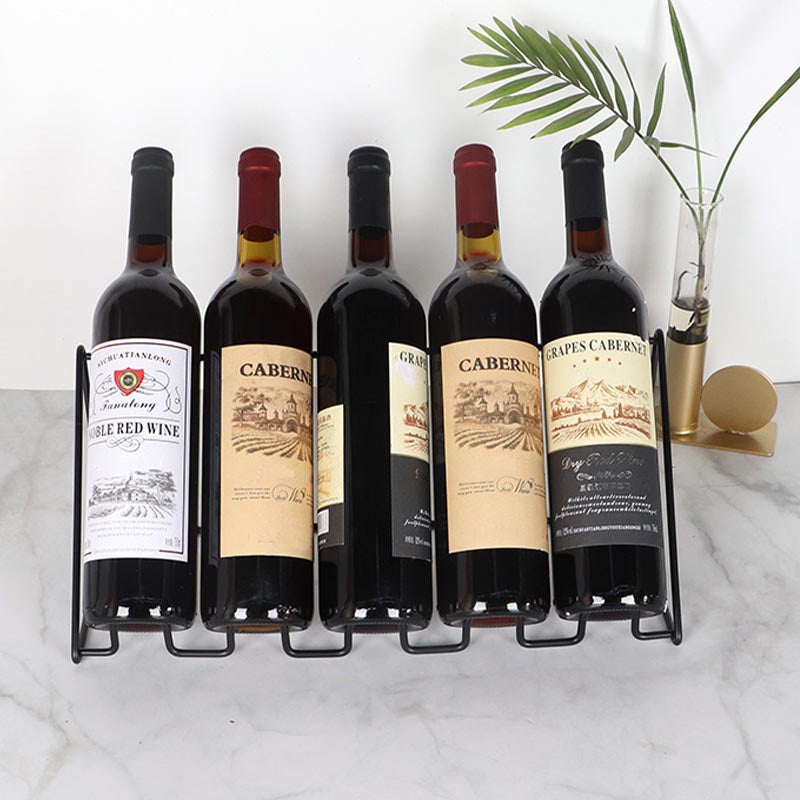 Modern Countertop Wine Bottle Rack Metal Stackable Wine Bottle Holder