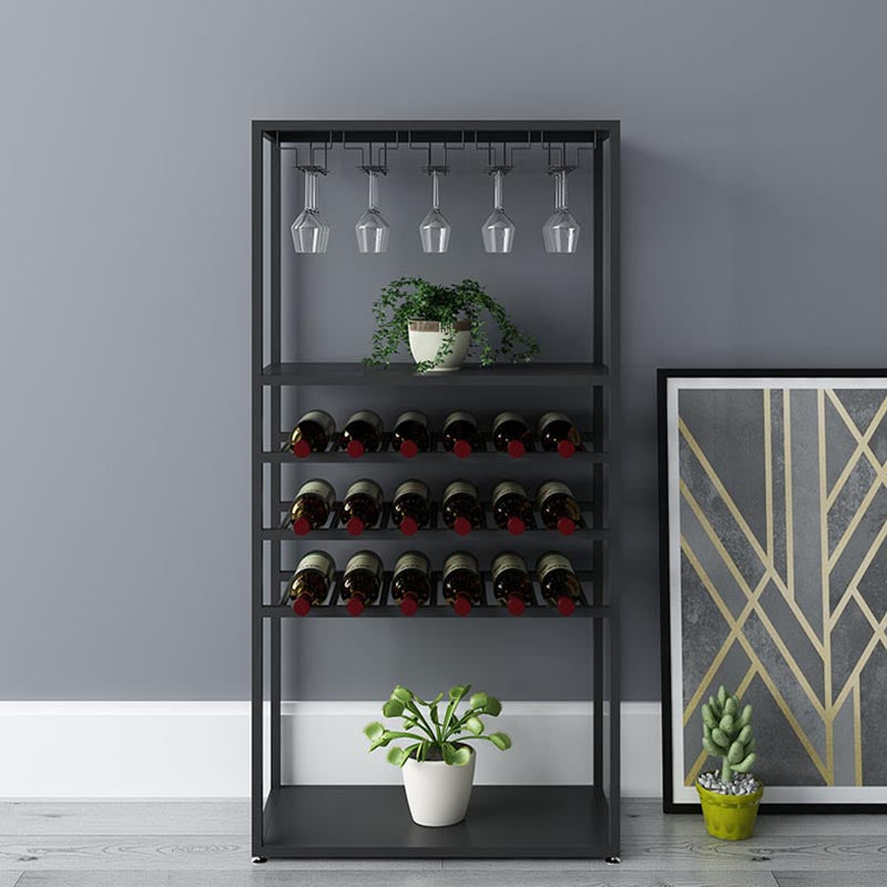 Modern Wine Holder Rack with Shelf Floor Stemware Holder Wine Rack