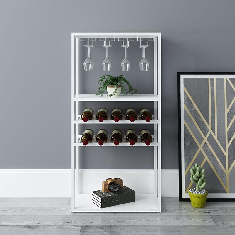 Modern Wine Holder Rack with Shelf Floor Stemware Holder Wine Rack