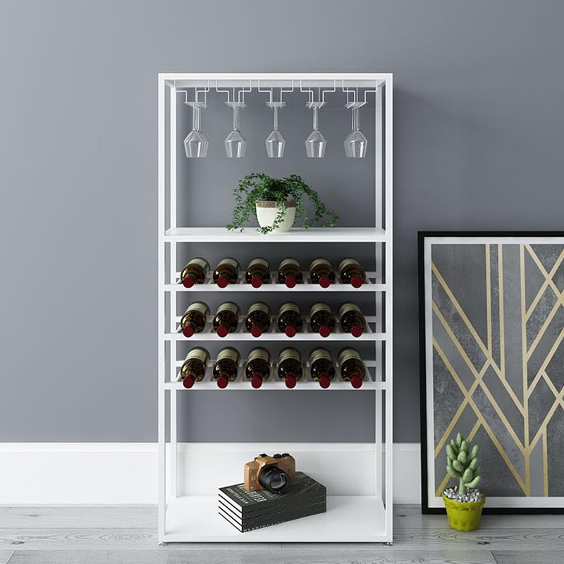 Modern Wine Holder Rack with Shelf Floor Stemware Holder Wine Rack