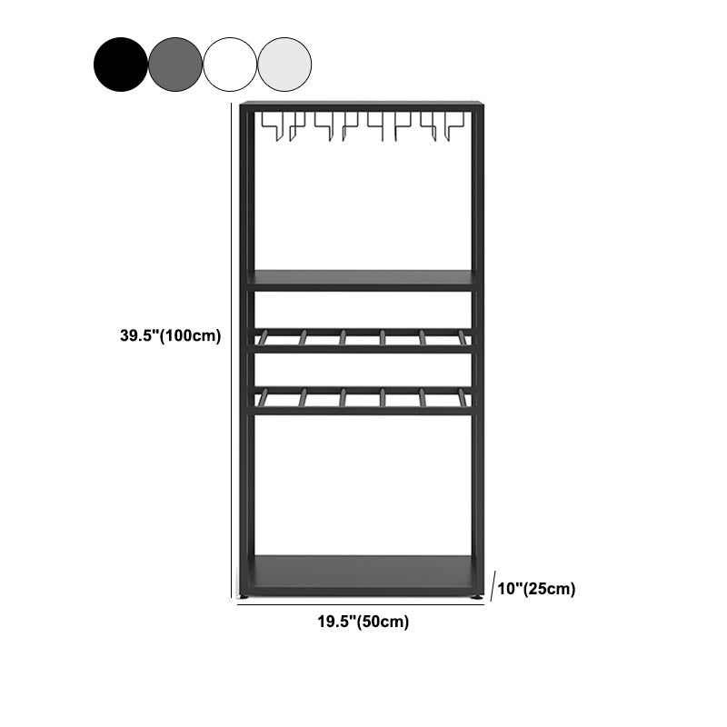 Modern Wine Holder Rack with Shelf Floor Stemware Holder Wine Rack