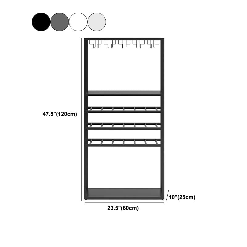 Modern Wine Holder Rack with Shelf Floor Stemware Holder Wine Rack
