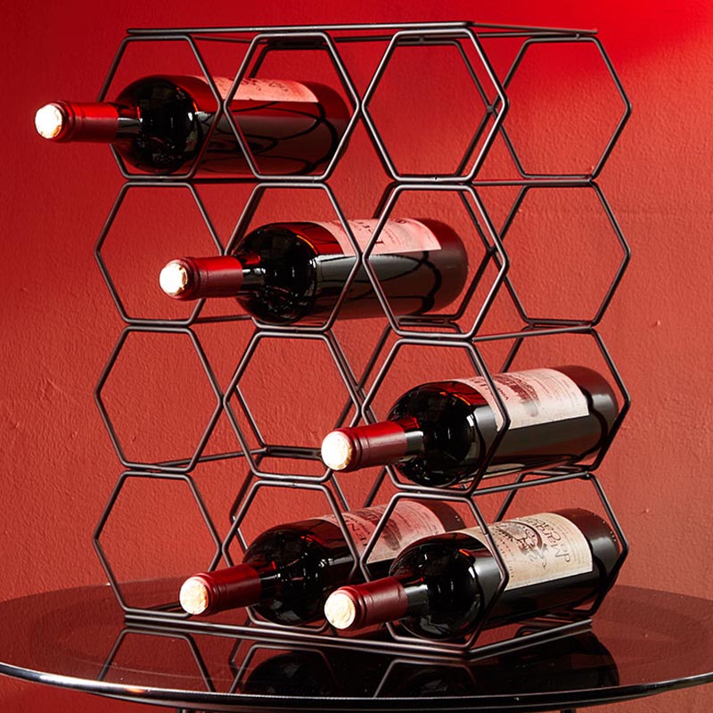 Luxury Round Wine Bottle Holder Tabletop Metal Bottle Holder