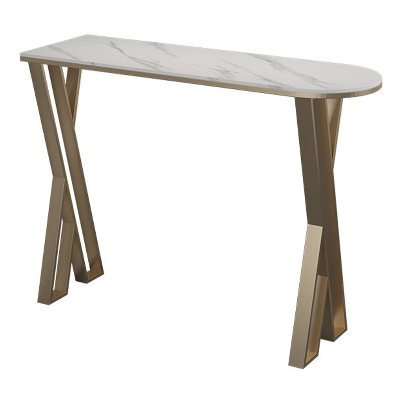 Glam 1/2/3/5 Pieces Bar Table Set Rectangle Bar Table with Metal High Stools for Home