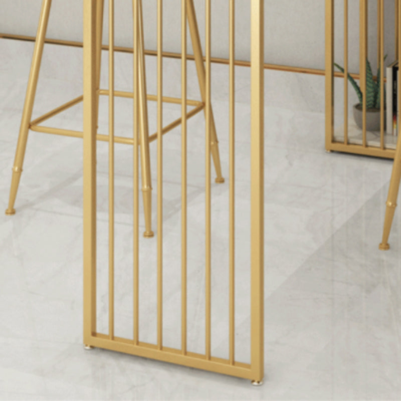 Luxurious Rectangular Pub Table Set 1/2/3 Pieces Stone Top Bistro Table Set