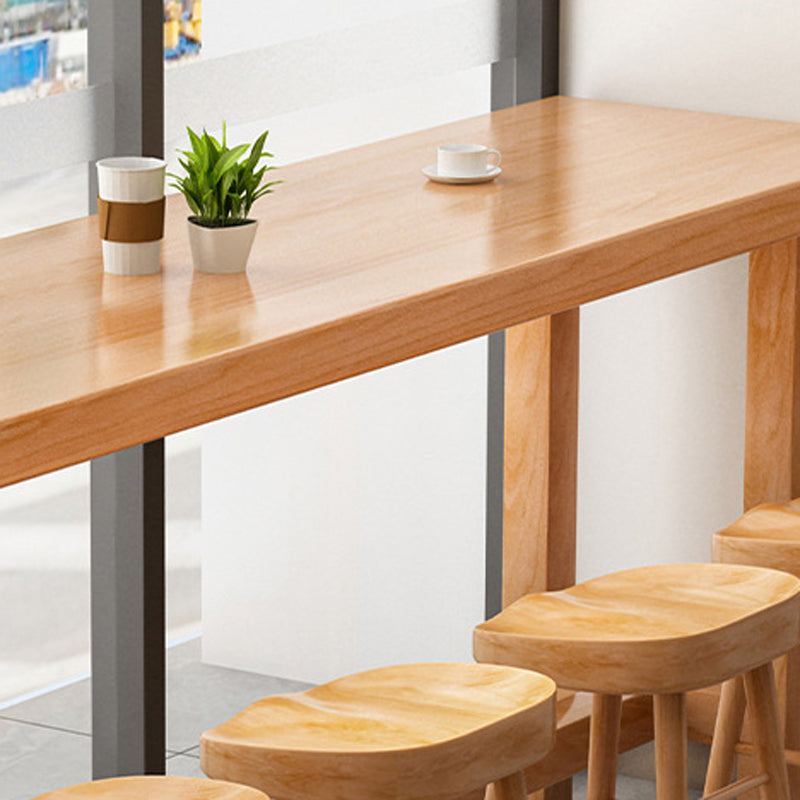 Modern 1/2/6/11 Pieces Bar Table Set Rectangle Bar Table with Wooden High Stools for Home