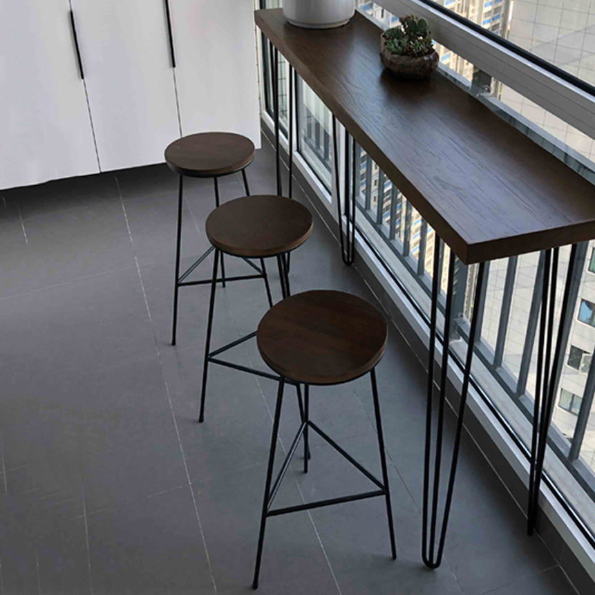 Modern 1/2/3/4 Pieces Wooden Pub Table Set Fixed Table Counter Table for Dining Room