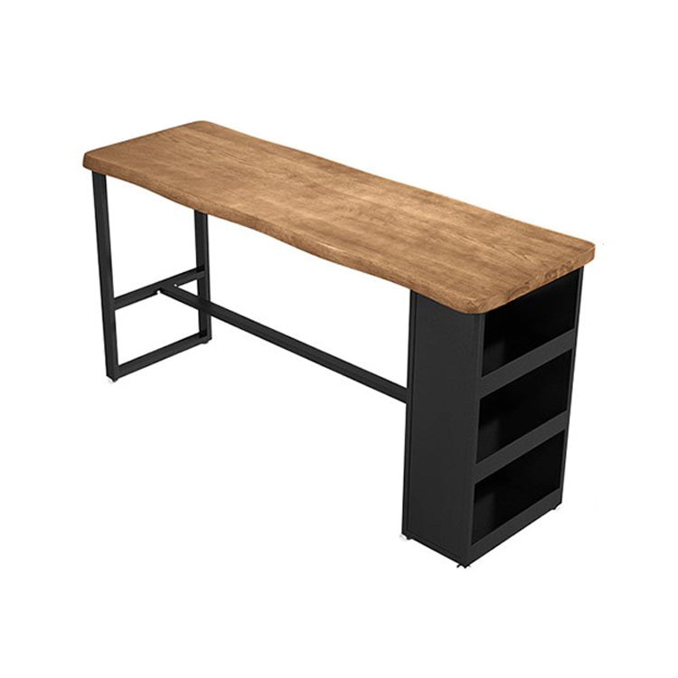 Contemporary Rectangular Bar Table Set 1/2/3 Pcs Solid Wood Bar Table and Stools