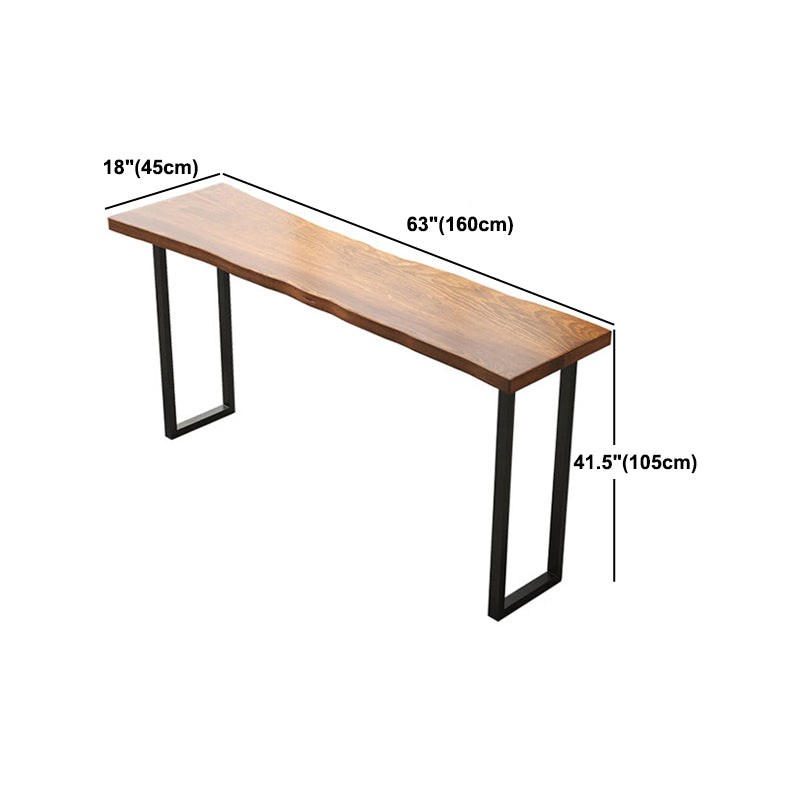 Modern 1/4/7 Pieces Bar Table Set Rectangle Pine Wood Counter Table with Stools for Cafe