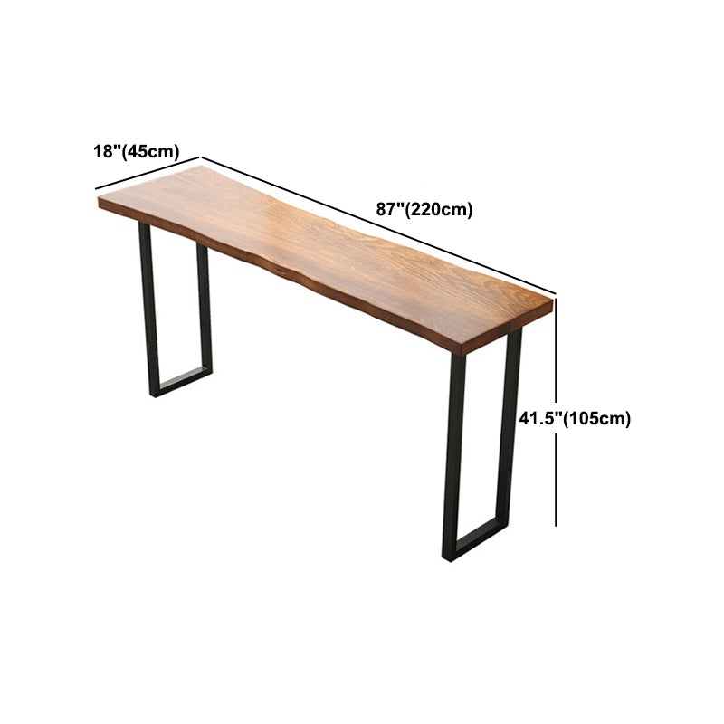 Modern 1/4/7 Pieces Bar Table Set Rectangle Pine Wood Counter Table with Stools for Cafe