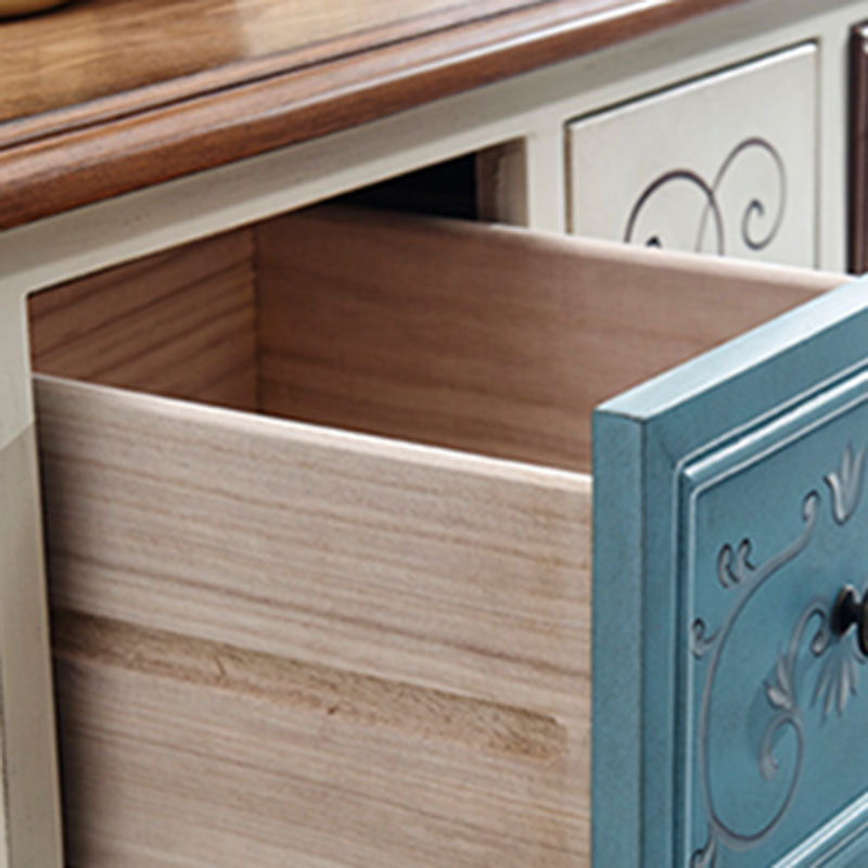 Coastal Storage Chest Solid Wood Dresser with 8/10/12 Drawers