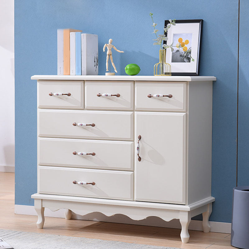 15.6-inch Width Coastal Dresser Solid Wood Storage Chest with 3/6 Drawers
