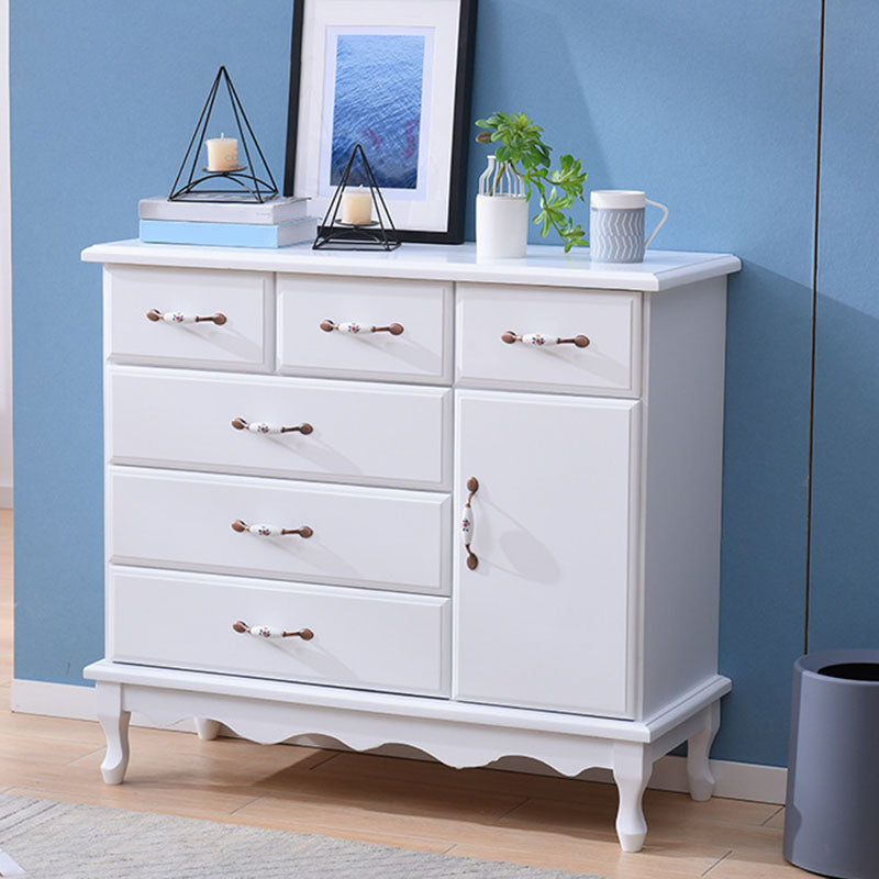 15.6-inch Width Coastal Dresser Solid Wood Storage Chest with 3/6 Drawers