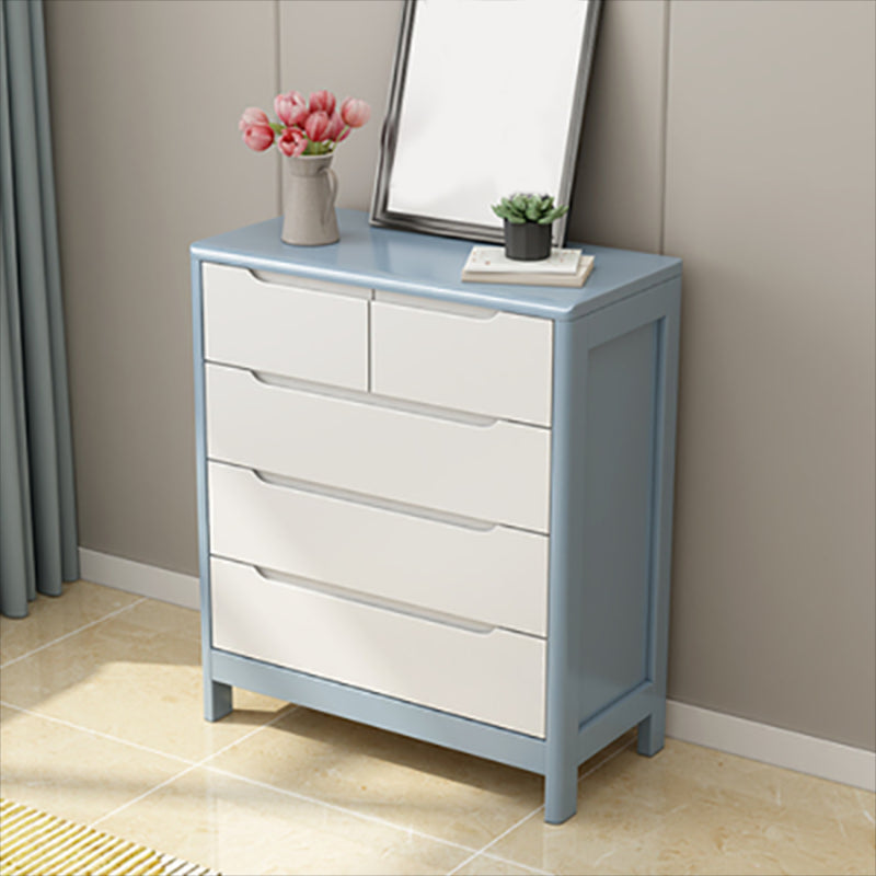 16" W Rubber Wood Storage Chest Modern Dresser with Drawers for Bedroom