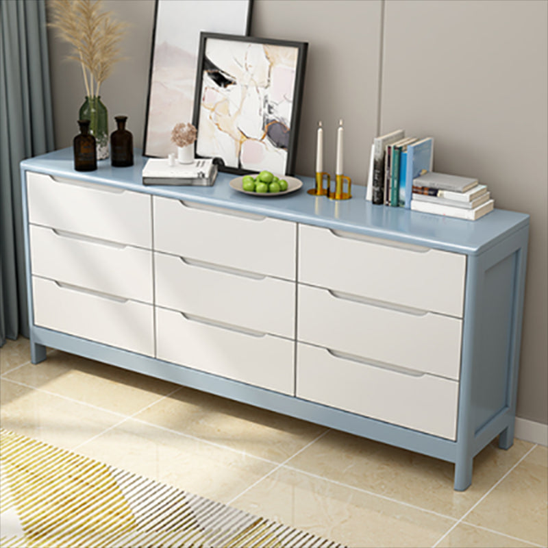 16" W Rubber Wood Storage Chest Modern Dresser with Drawers for Bedroom