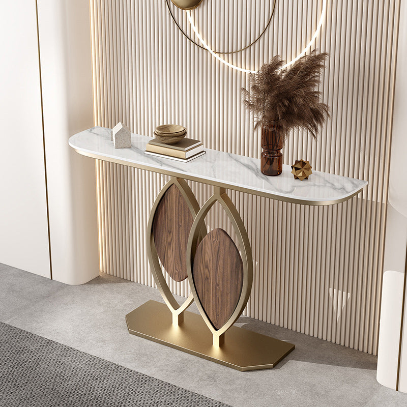 11.8" W Slate Console Table Scratch Resistant Glam End Table