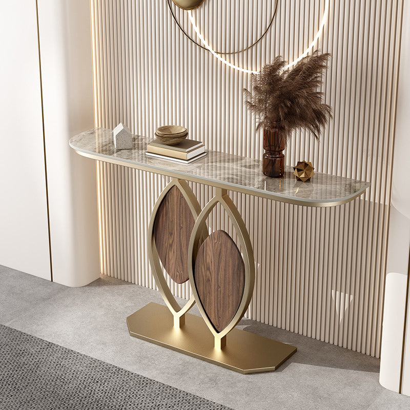 11.8" W Slate Console Table Scratch Resistant Glam End Table