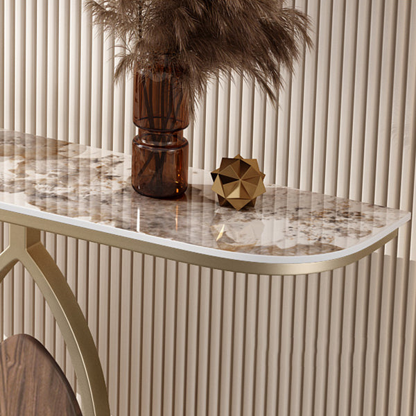 11.8" W Slate Console Table Scratch Resistant Glam End Table