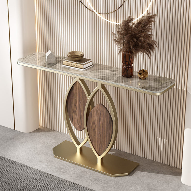 11.8" W Slate Console Table Scratch Resistant Glam End Table