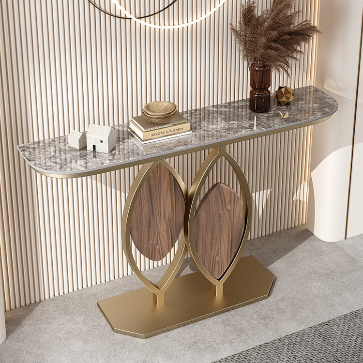 11.8" W Slate Console Table Scratch Resistant Glam End Table