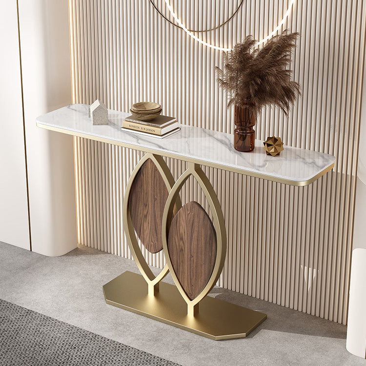 11.8" W Slate Console Table Scratch Resistant Glam End Table