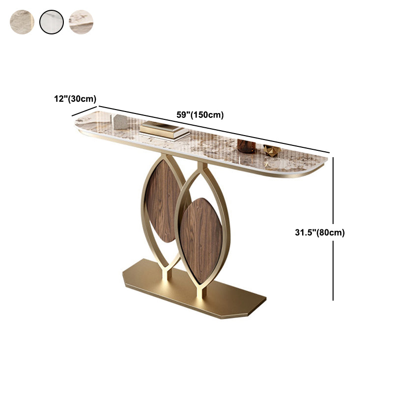 11.8" W Slate Console Table Scratch Resistant Glam End Table