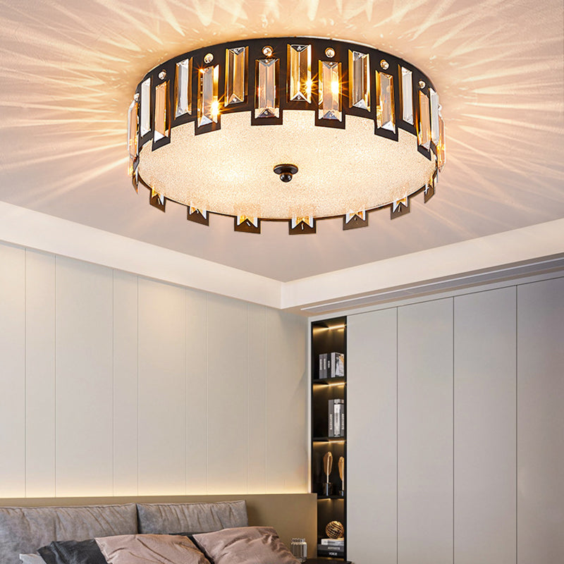 Modern Crystal Ceiling Lamp Nordic Flush Mount Light Fixture for Bedroom