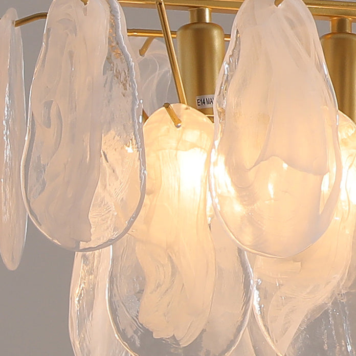 Contemporary Style Rectangle Island Lighting Ideas Glass 8 Light Island Lights