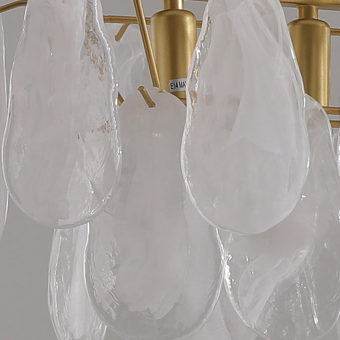 Contemporary Style Rectangle Island Lighting Ideas Glass 8 Light Island Lights