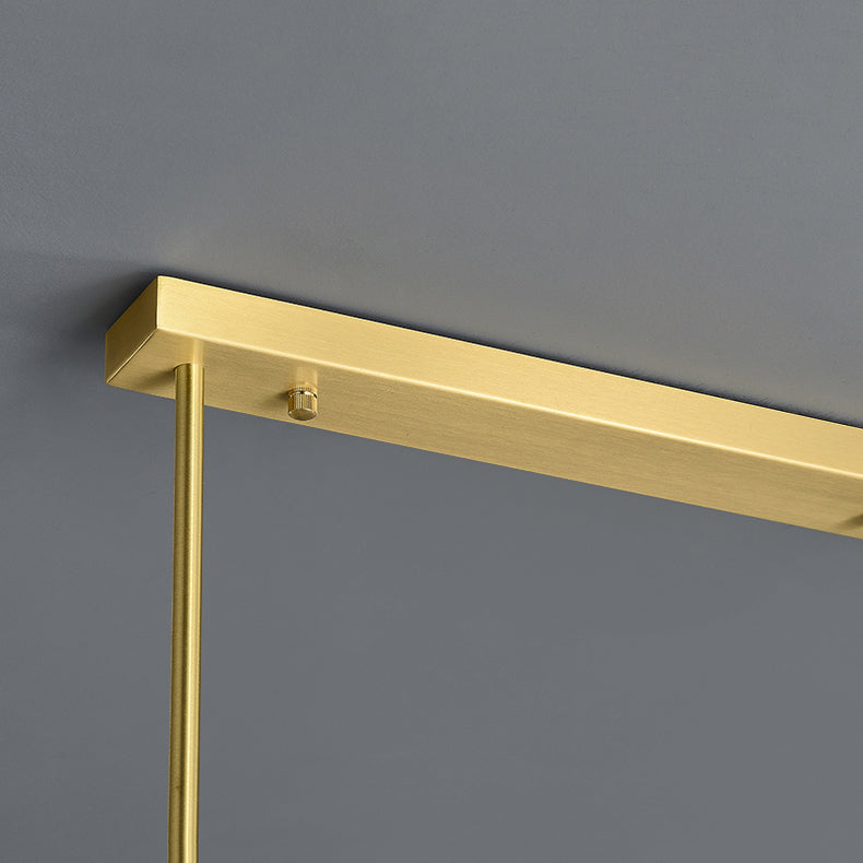 Modern Style Cylindrical Shape Island Lights White Glass 2-light Island Lighting in Gold