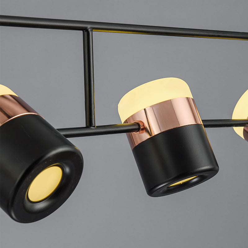 Contemporary Style Cylinder Island Lighting Ideas Metal 6 Light Island Light Fixtures