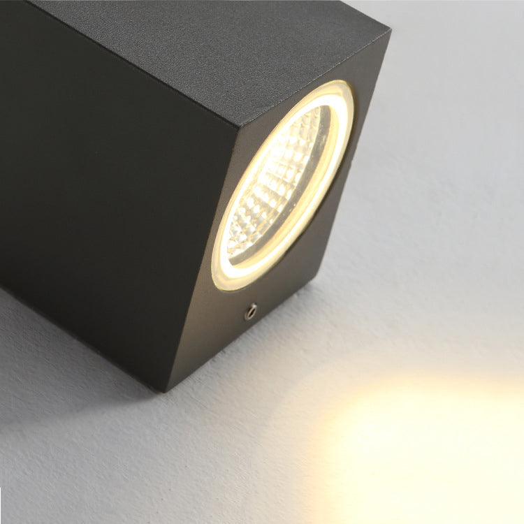 2 Lights Rectangular Wall Lighting Fixtures Modern Style Metal Wall Washer Sconce